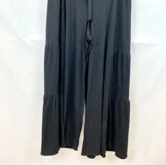 NWT Free People Porter Wide Leg Crop Top Matching Set in Black Small - Picture 10 of 11